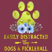 EASILY DISTRACTED BY DOGS & PICKLEBALL LQT 16oz Travel Tumbler