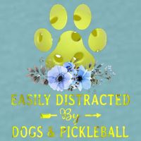 EASILY DISTRACTED BY DOGS & PICKLEBALL LQT Sueded Cloud Jersey T-Shirt