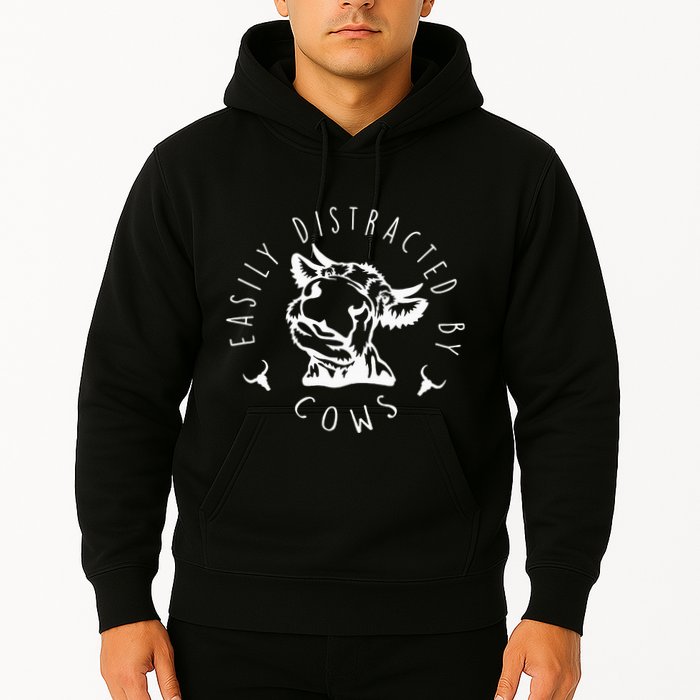 Easily Distracted By Cows Hoodie