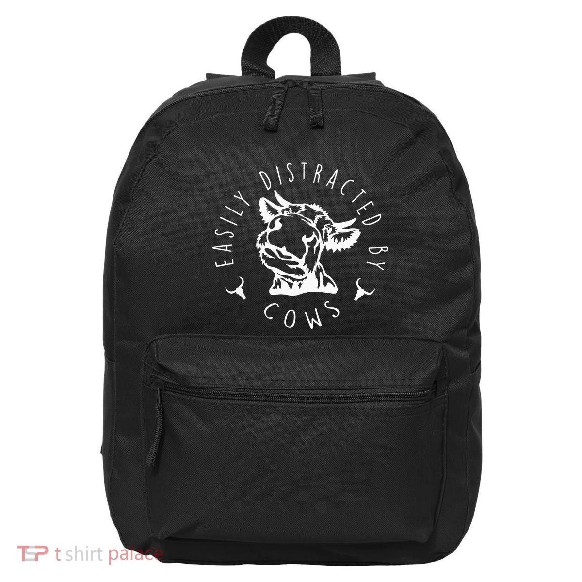 Easily Distracted By Cows 16 in Basic Backpack
