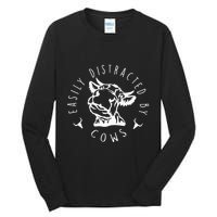 Easily Distracted By Cows Tall Long Sleeve T-Shirt