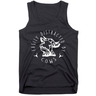 Easily Distracted By Cows Tank Top