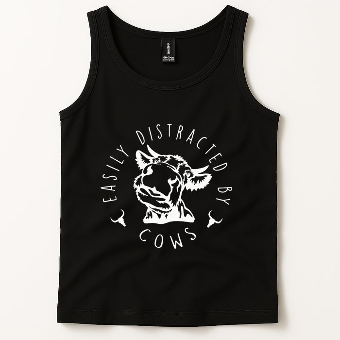 Easily Distracted By Cows Tank Top