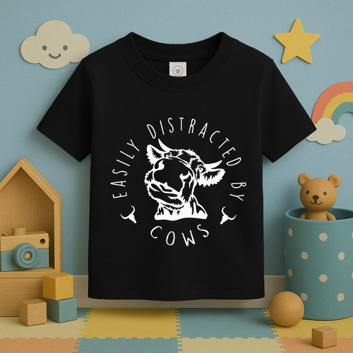Easily Distracted By Cows Toddler T-Shirt
