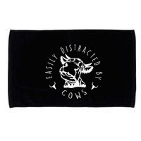 Easily Distracted By Cows Microfiber Hand Towel