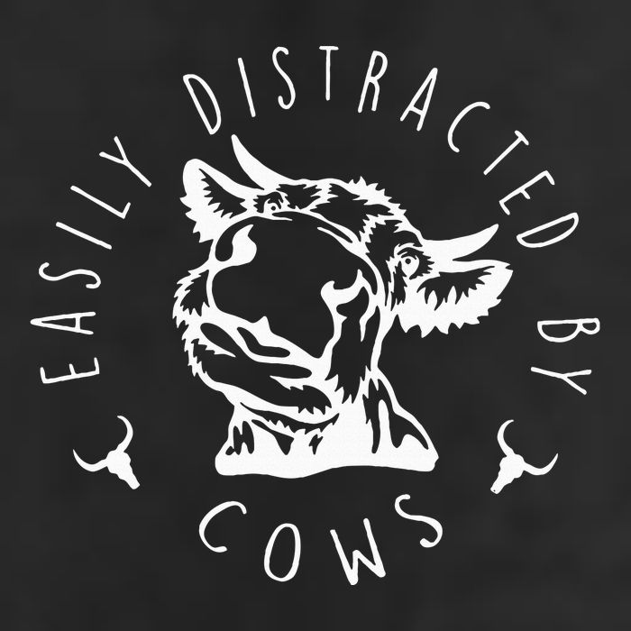 Easily Distracted By Cows Microfiber Hand Towel