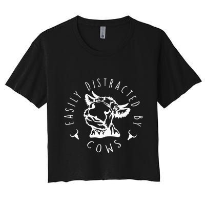 Easily Distracted By Cows Crop Top