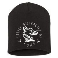 Easily Distracted By Cows Short Acrylic Beanie
