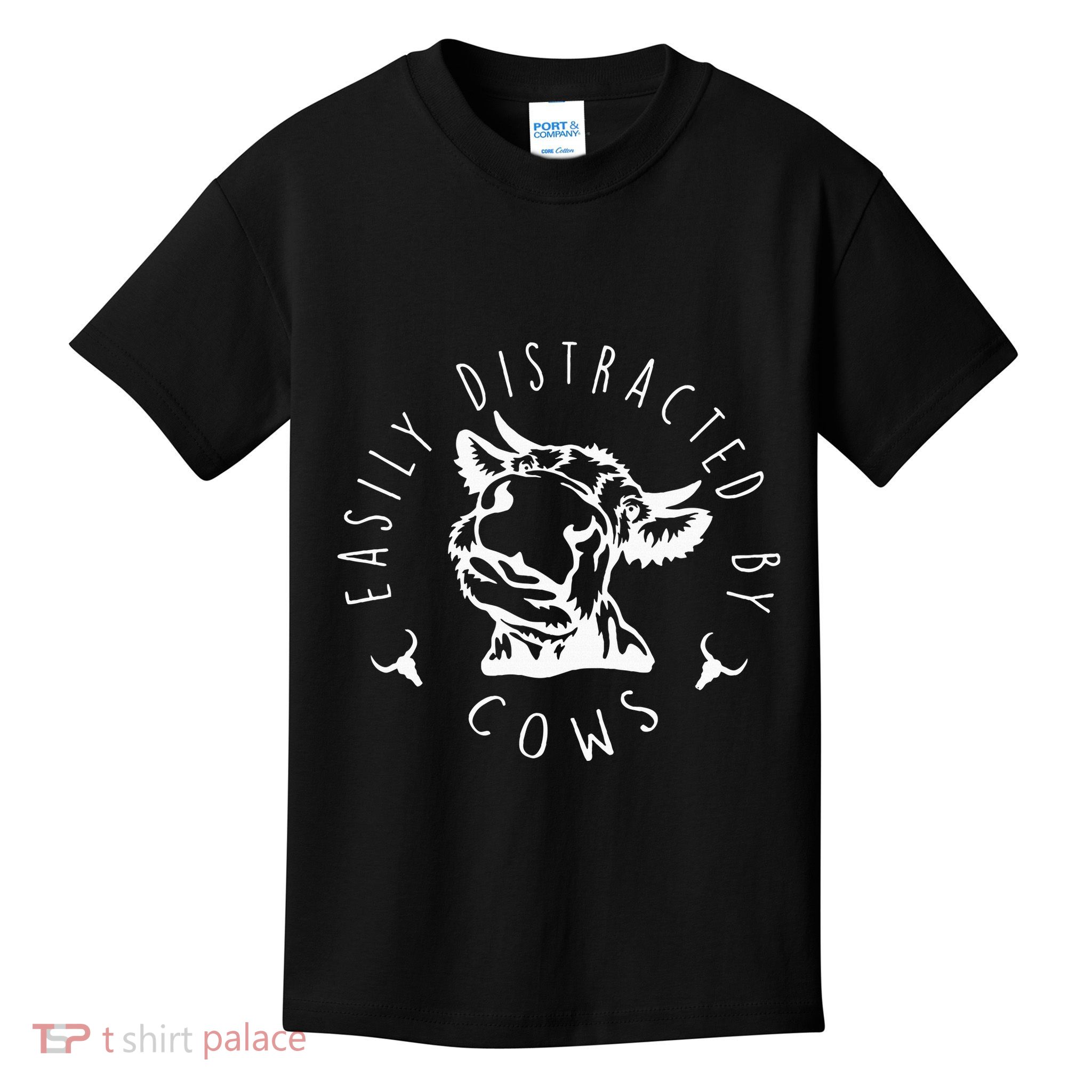 Easily Distracted By Cows Kids T-Shirt
