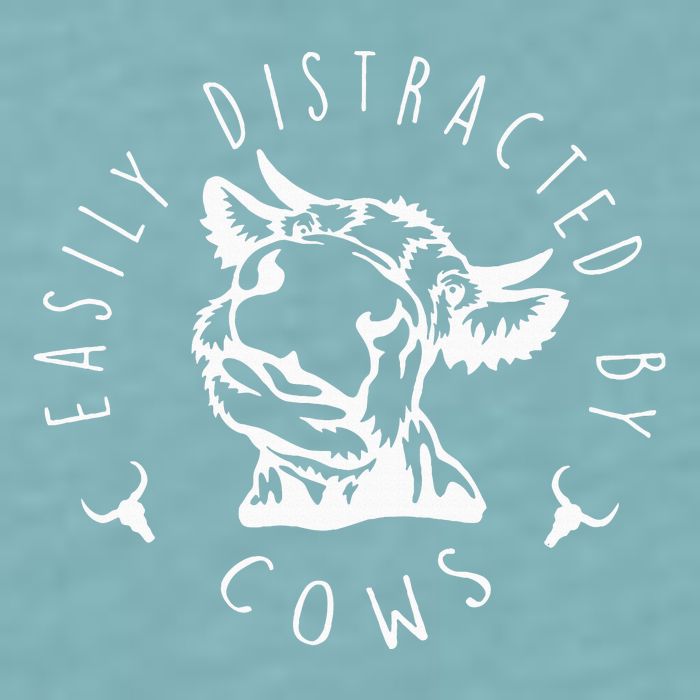 Easily Distracted By Cows Sueded Cloud Jersey T-Shirt