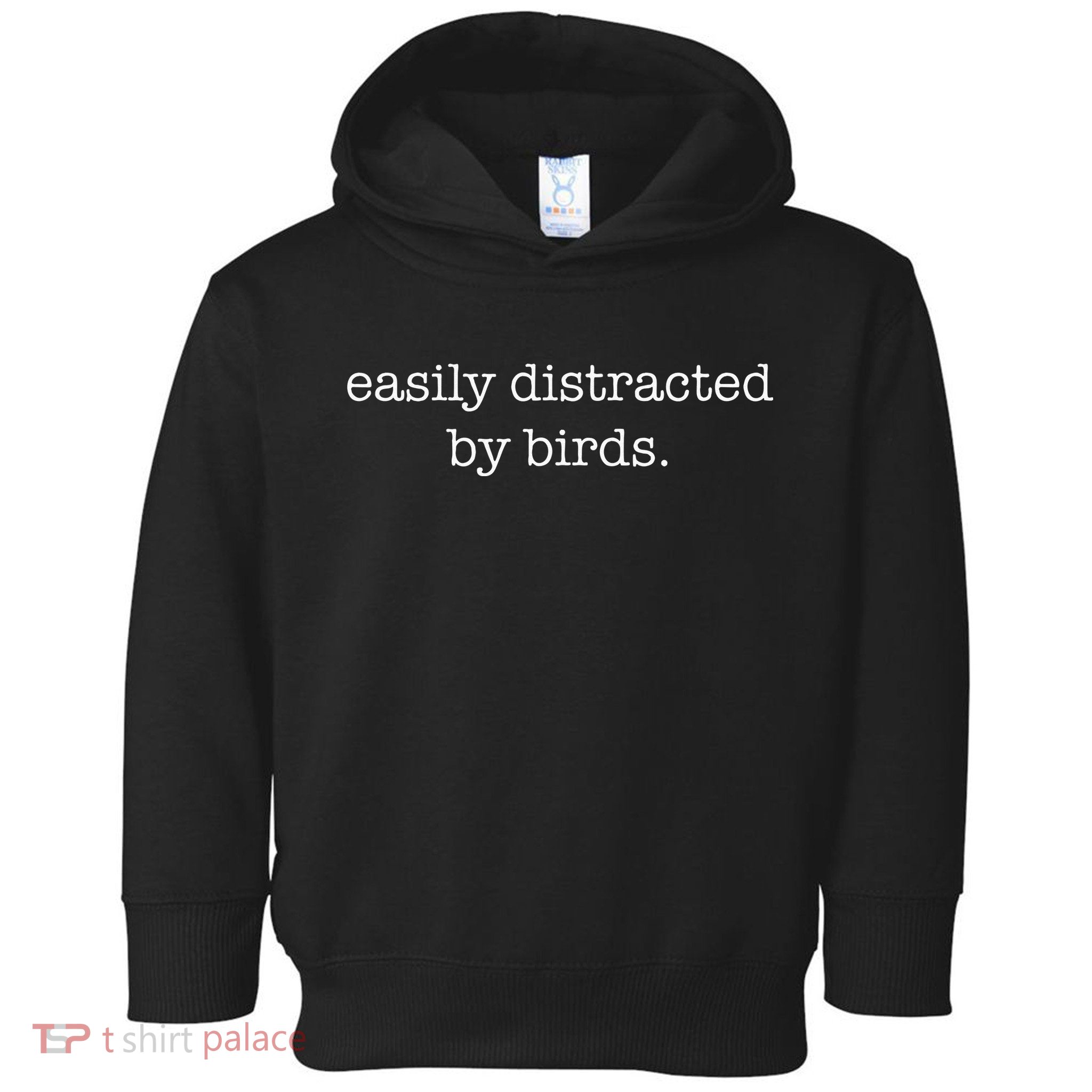 Easily Distracted By Birds Minimalist Birdwatching Birder Toddler Hoodie