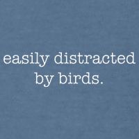 Easily Distracted By Birds Minimalist Birdwatching Birder Garment-Dyed Sweatshirt