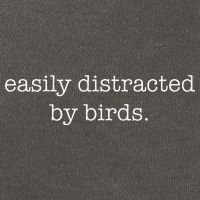 Easily Distracted By Birds Minimalist Birdwatching Birder Cotton Canvas Backpack