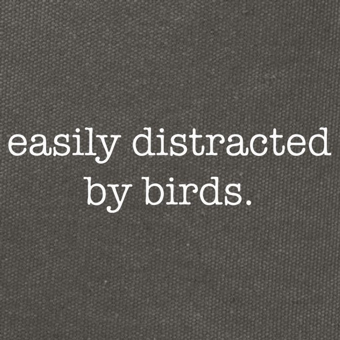 Easily Distracted By Birds Minimalist Birdwatching Birder Cotton Canvas Backpack