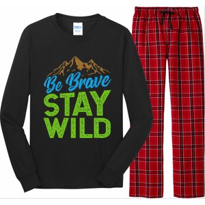 Earth Day Be Brave Stay Wild Long Sleeve Pajama Set