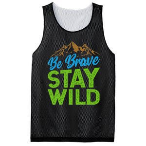 Earth Day Be Brave Stay Wild Mesh Reversible Basketball Jersey Tank