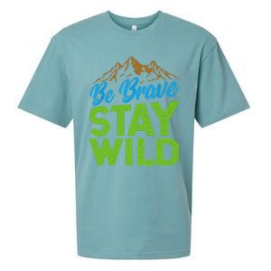 Earth Day Be Brave Stay Wild Sueded Cloud Jersey T-Shirt