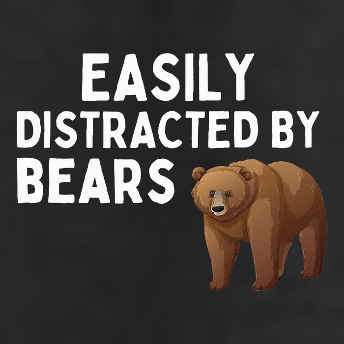 Easily Distracted By Bears Funny Bear Lover Gift 7 Panel Mesh Trucker Snapback Hat