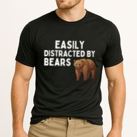 Easily Distracted By Bears Funny Bear Lover Gift Cooling Performance Crew T-Shirt