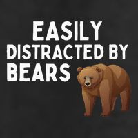 Easily Distracted By Bears Funny Bear Lover Gift Adult Drive Performance Visor