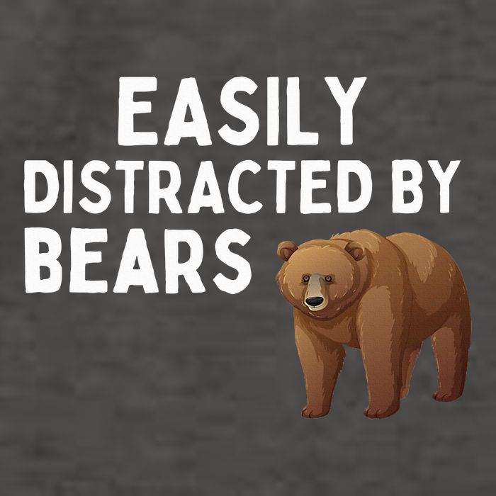 Easily Distracted By Bears Funny Bear Lover Gift Vector Backpack