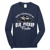 Easily Distracted By Old Pickup Square Body Trucks Lowrider Long Sleeve Shirt