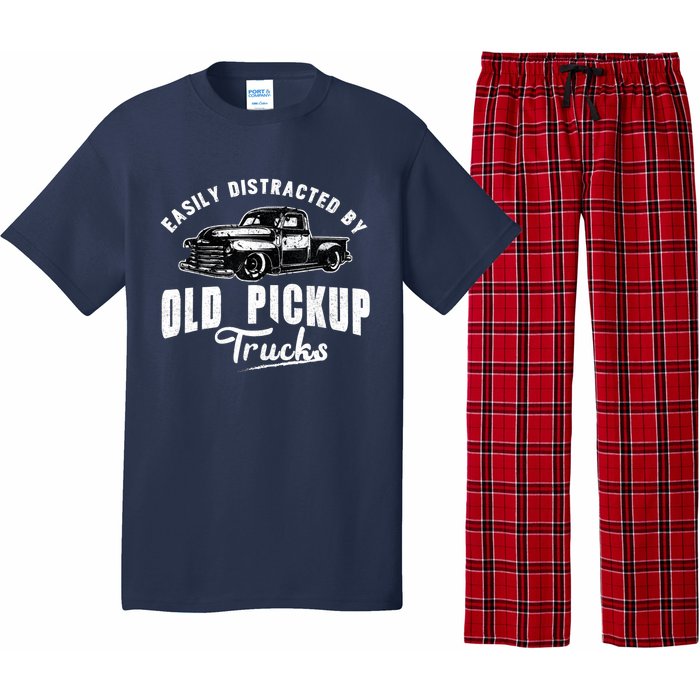 Easily Distracted By Old Pickup Square Body Trucks Lowrider Pajama Set