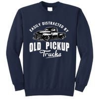 Easily Distracted By Old Pickup Square Body Trucks Lowrider Tall Sweatshirt