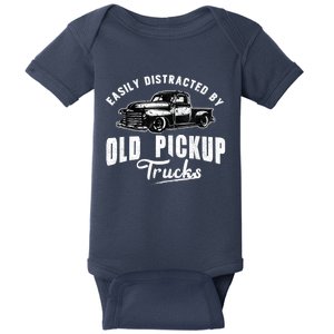 Easily Distracted By Old Pickup Square Body Trucks Lowrider Baby Bodysuit