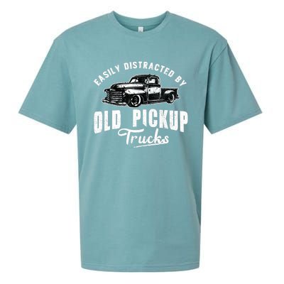 Easily Distracted By Old Pickup Square Body Trucks Lowrider Sueded Cloud Jersey T-Shirt