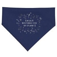 Easily Distracted By Plants Gardener Gifts Gardening Garden USA-Made Doggie Bandana