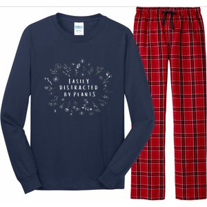 Easily Distracted By Plants Gardener Gifts Gardening Garden Long Sleeve Pajama Set