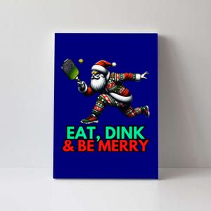 Eat Dink Be Merry Santa Claus Pickleball Christmas Xmas  Canvas