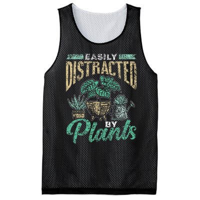 Easily Distracted By Plants Botanics Gardening Botanist Mesh Reversible Basketball Jersey Tank