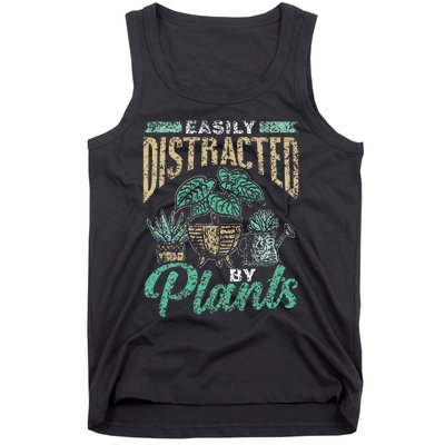 Easily Distracted By Plants Botanics Gardening Botanist Tank Top