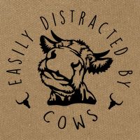 Easily Distracted By Cows Cotton Canvas Backpack