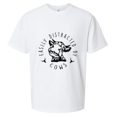 Easily Distracted By Cows Sueded Cloud Jersey T-Shirt