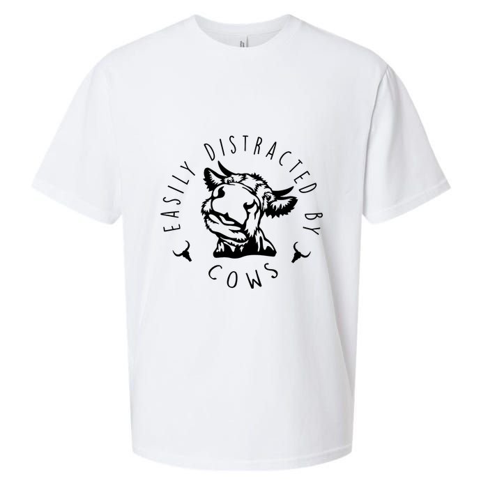 Easily Distracted By Cows Sueded Cloud Jersey T-Shirt
