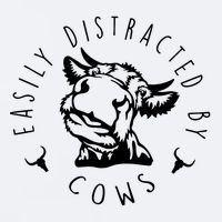 Easily Distracted By Cows Sueded Cloud Jersey T-Shirt