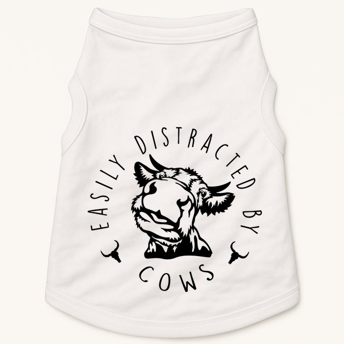 Easily Distracted By Cows Doggie Tank