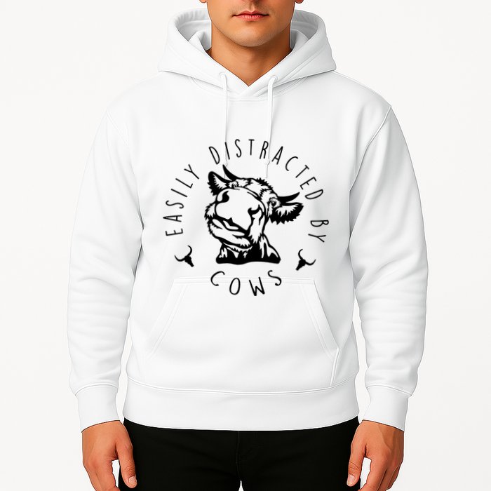 Easily Distracted By Cows Hoodie