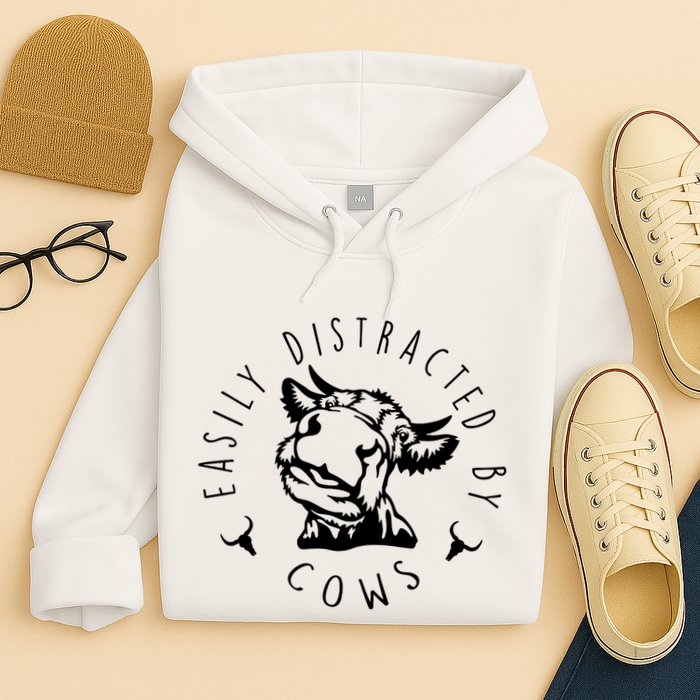 Easily Distracted By Cows Hoodie