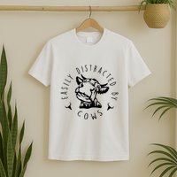 Easily Distracted By Cows T-Shirt