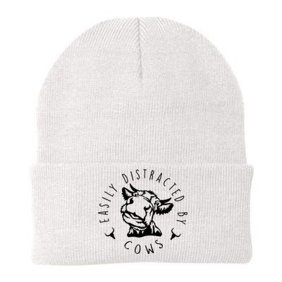 Easily Distracted By Cows Knit Cap Winter Beanie