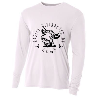 Easily Distracted By Cows Cooling Performance Long Sleeve Crew