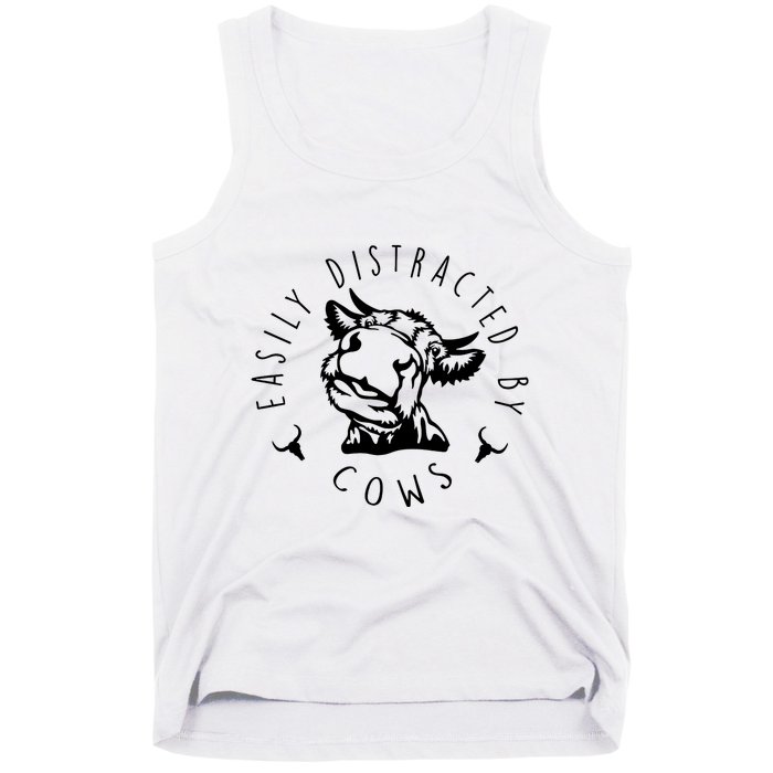 Easily Distracted By Cows Tank Top