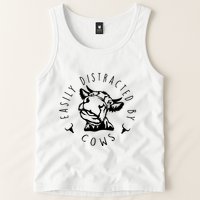 Easily Distracted By Cows Tank Top