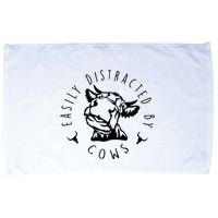 Easily Distracted By Cows Microfiber Hand Towel