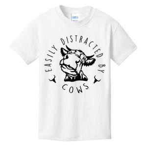 Easily Distracted By Cows Kids T-Shirt