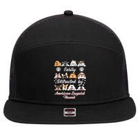 Easily Distracted By American Leopard Hound Leopard Cur Cute Gift 7 Panel Mesh Trucker Snapback Hat